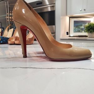 Christian Louboutin nude pumps 100mm 38 1/2 authentic